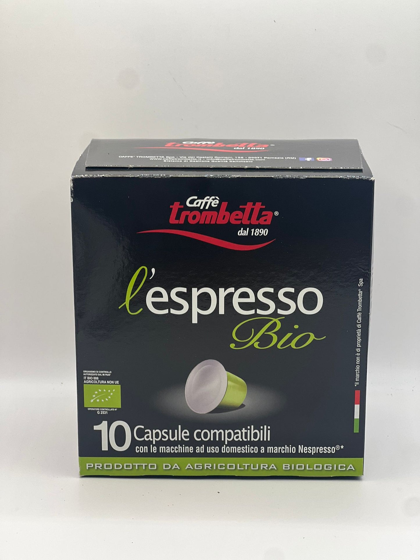 Caffè Trombetta l'Espresso Capsules Bio Organic